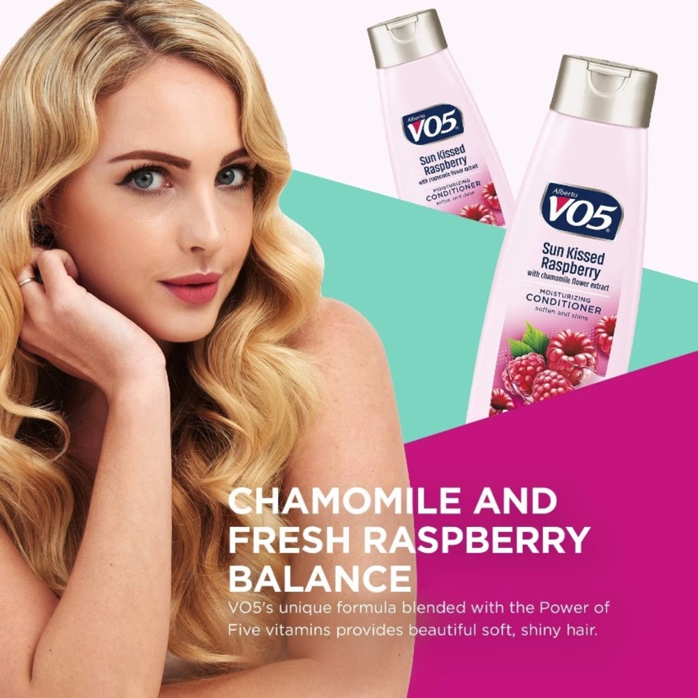 Alberto V05 Sun Kissed Raspberry Chamomile Flower Conditioner 12.5oz (Pack of 3) - Picture 3 of 4